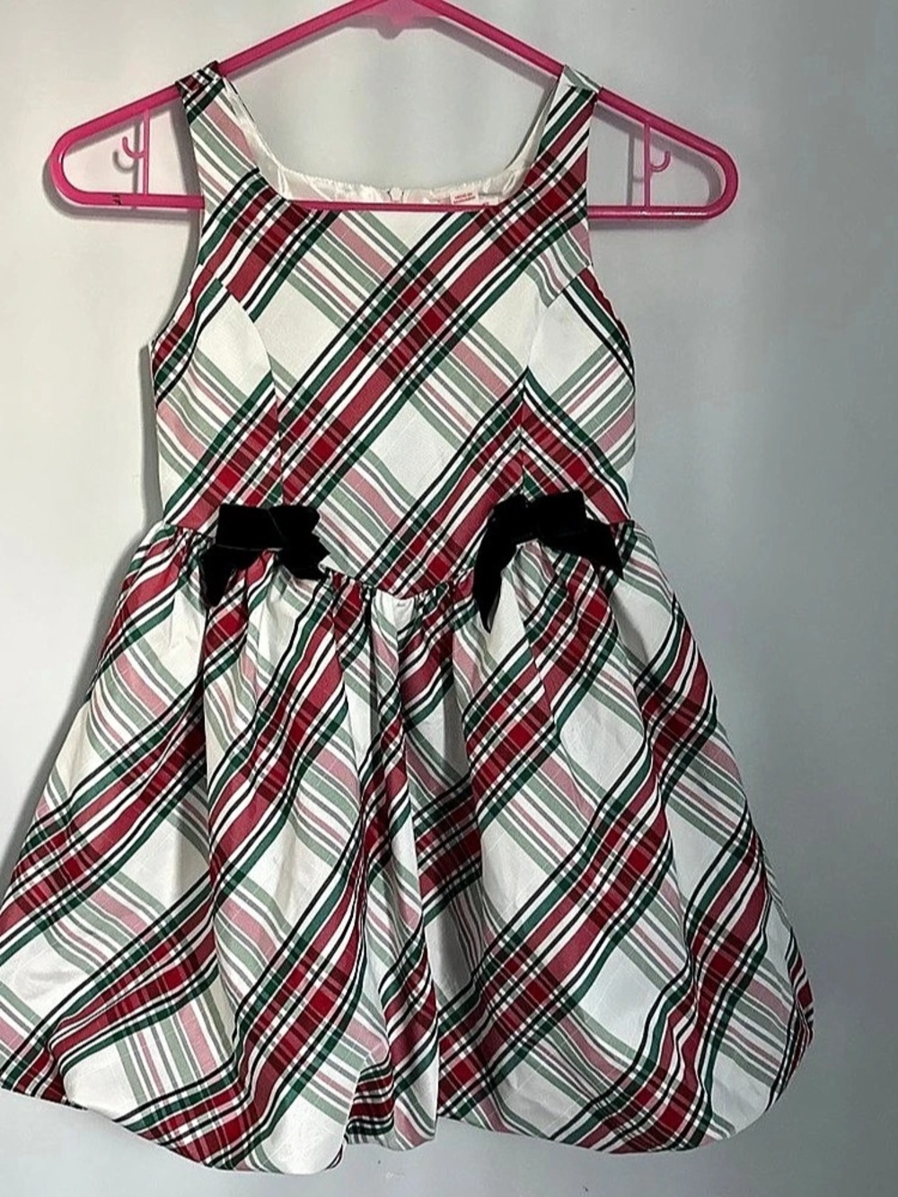 Cat & Jack Girls Plaid Party Dress Size S (6/7)